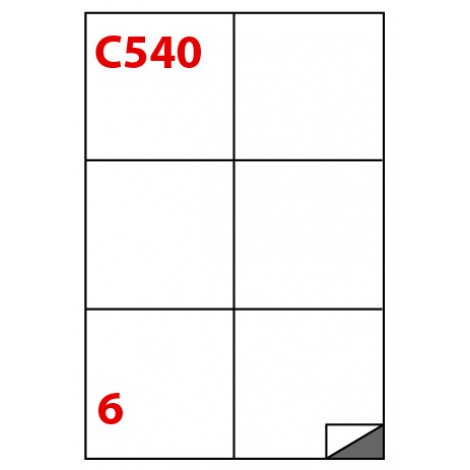 Markin 600 etichette adesive bianche permanenti senza margini (105x99mm), 6 etichette per foglio - 100 fogli - X210C540