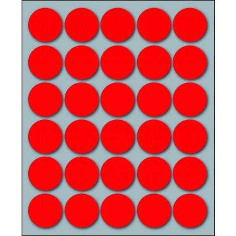 Markin 300 etichette adesive permanenti, Ø 22mm, 30 etichette per foglio, 10 fogli - Prezzo singolo, ord. minimo 25pz - X10007RO