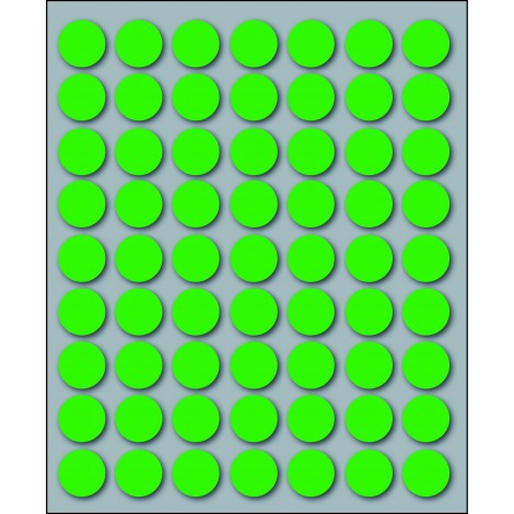 Markin 630 etichette adesive permanenti, Ø 14mm, 63 etichette per foglio, 10 fogli - Prezzo singolo, ord. minimo 25pz - X10005VE