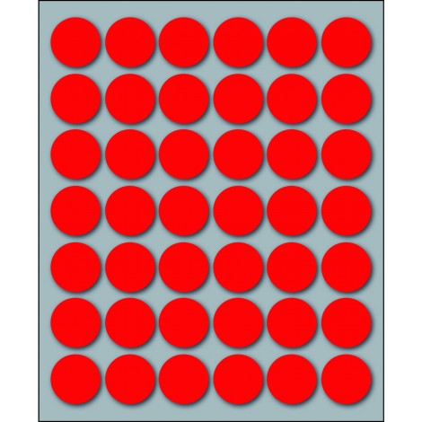 Markin 420 etichette adesive permanenti, Ø 18mm, 42 etichette per foglio, 10 fogli - Prezzo singolo, ord. minimo 25pz - X10006RO