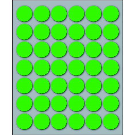 Markin 420 etichette adesive permanenti, Ø 18mm, 42 etichette per foglio, 10 fogli - Prezzo singolo, ord. minimo 25pz - X10006VE