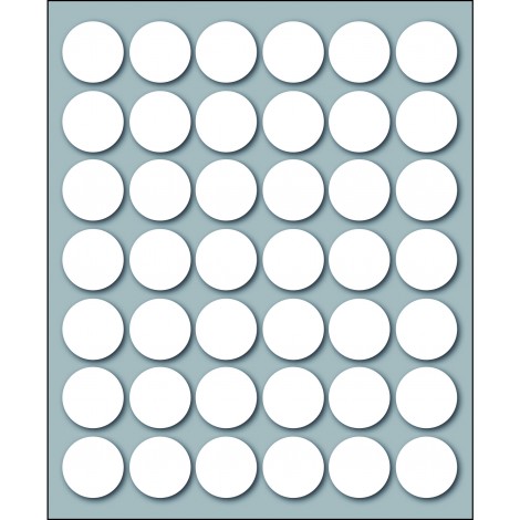 Markin 420 etichette adesive permanenti, Ø 18mm, 42 etichette per foglio, 10 fogli - Prezzo singolo, ord. minimo 25pz - X10006