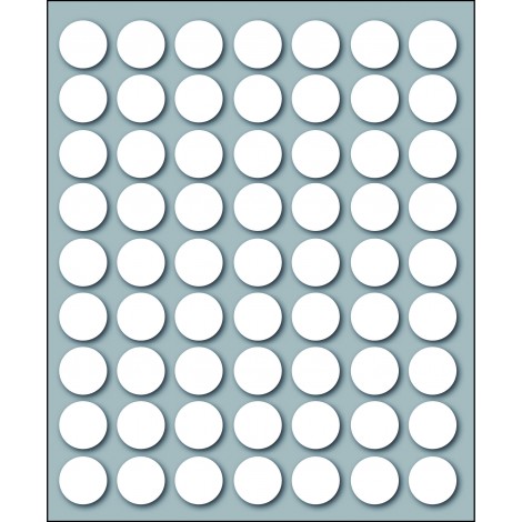 Markin 630 etichette adesive permanenti, Ø 14mm, 63 etichette per foglio, 10 fogli - Prezzo singolo, ord. minimo 25pz - X10005