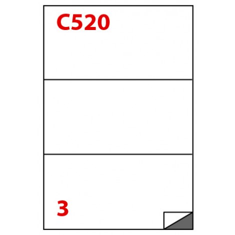 Markin 300 etichette adesive bianche permanenti senza margini (210x99mm), 3 etichette per foglio - 100 fogli - X210C520