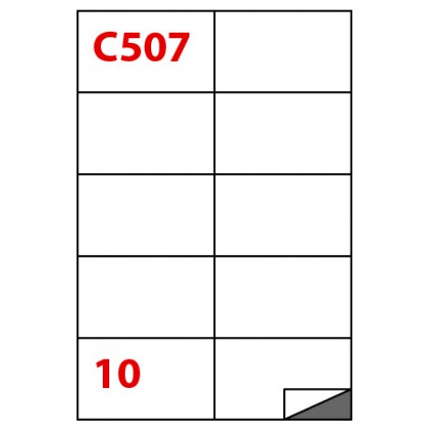 Markin 1.000 etichette adesive bianche permanenti senza margini (105x59,4mm), 10 etichette per foglio - 100 fogli - X210C507