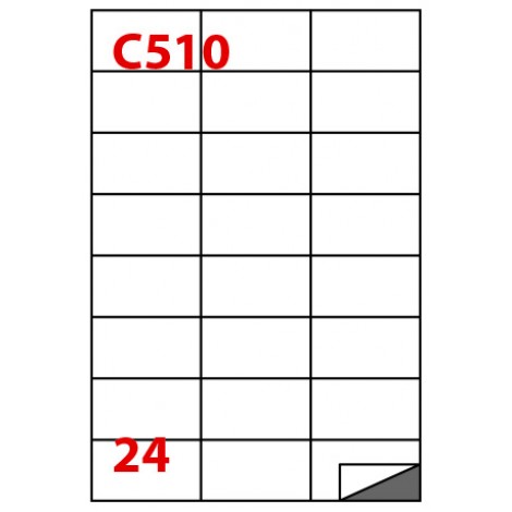 Markin 2.400 etichette adesive bianche permanenti senza margini (70x37,12mm), 24 etichette per foglio - 100 fogli - X210C510