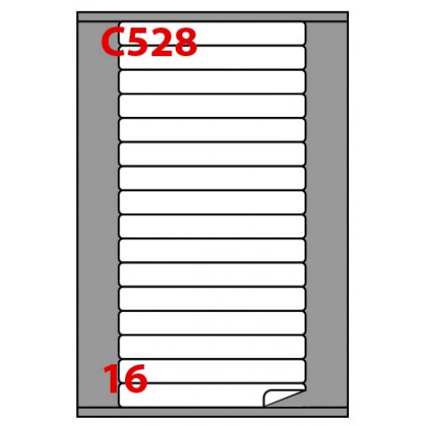 Markin 1.600 etichette adesive bianche permanenti senza margini (145x17mm), 16 etichette per foglio - 100 fogli - X210C528
