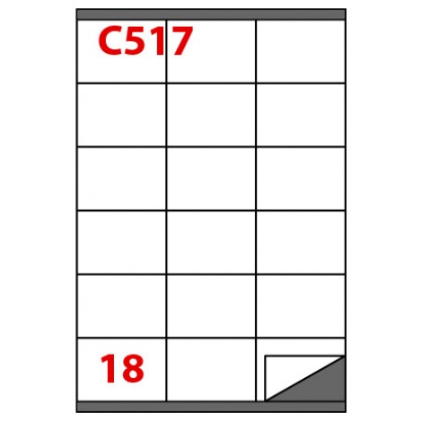 Markin 1.800 etichette adesive bianche permanenti senza margini (70x48mm), 18 etichette per foglio - 100 fogli - X210C517