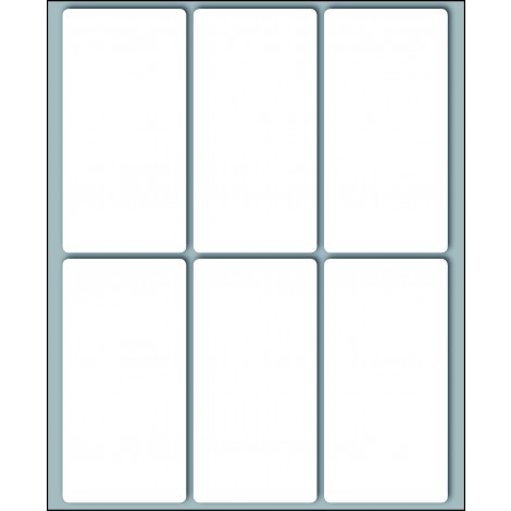 Markin 60 etichette adesive permanenti (73mmx37mm), 6 etichette per foglio, 10 fogli - Prezzo singolo, ord. minimo 25pz - X10048