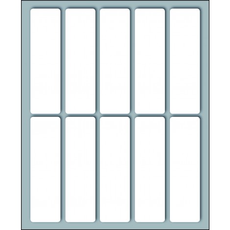 Markin 100 etichette adesive permanenti (70mmx20mm), 10 etichette per foglio, 10 fogli - Prezzo singolo, ord. minimo 25pz - X10044