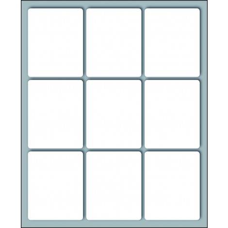 Markin 90 etichette adesive permanenti (46mmx37mm), 9 etichette per foglio, 10 fogli - Prezzo singolo, ord. minimo 25pz - X10035