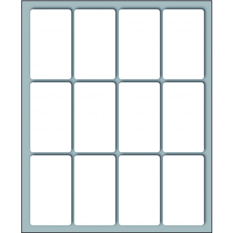 Markin 120 etichette adesive permanenti (46mmx27mm), 12 etichette per foglio, 10 fogli - Prezzo singolo, ord. minimo 25pz - X10034