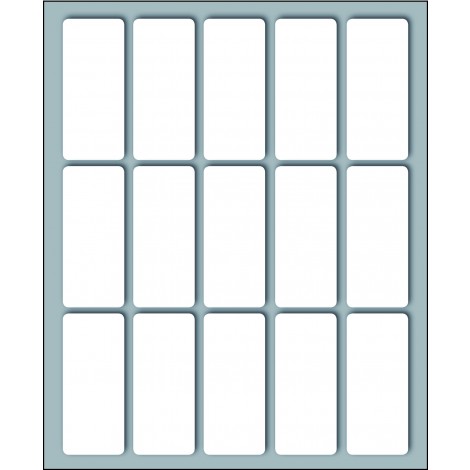 Markin 150 etichette adesive permanenti (46mmx20mm), 15 etichette per foglio, 10 fogli - Prezzo singolo, ord. minimo 25pz - X10033