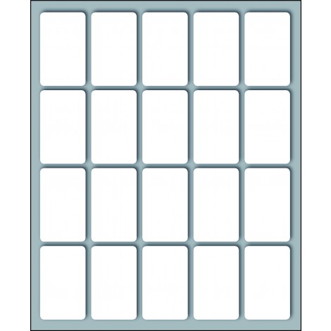 Markin 200 etichette adesive permanenti (34mmx21mm), 20 etichette per foglio, 10 fogli - Prezzo singolo, ord. minimo 25pz - X10027