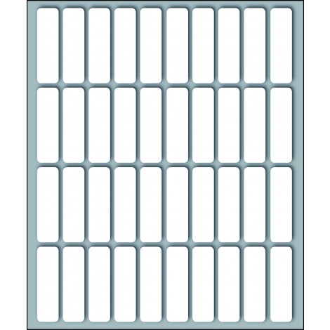 Markin 400 etichette adesive permanenti (34mmx10mm), 40 etichette per foglio, 10 fogli - Prezzo singolo, ord. minimo 25pz - X10025