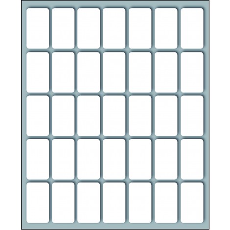 Markin 350 etichette adesive permanenti (27mmx15mm), 35 etichette per foglio, 10 fogli - Prezzo singolo, ord. minimo 25pz - X10019