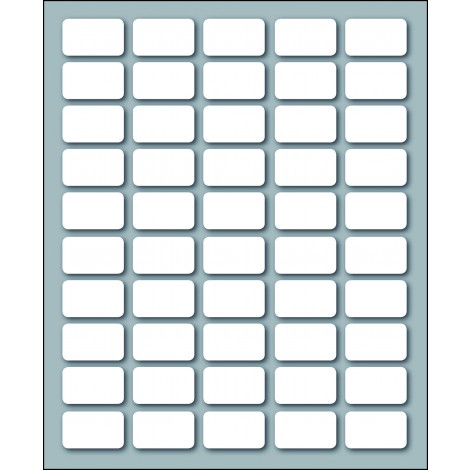 Markin 500 etichette adesive permanenti (20mmx12mm), 50 etichette per foglio, 10 fogli - Prezzo singolo, ord. minimo 25pz - X10014