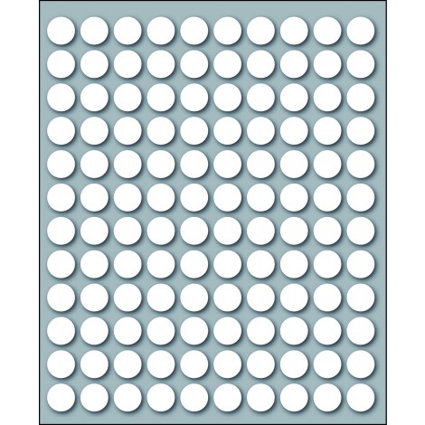 Markin 1200 etichette adesive permanenti, Ø 10mm, 120 etichette per foglio, 10 fogli - Prezzo singolo, ord. minimo 25pz - X10004