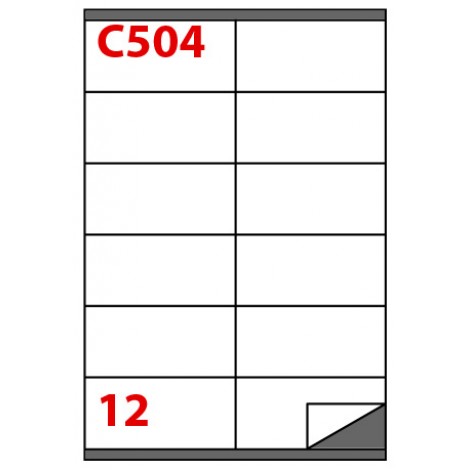 Markin 1.200 etichette adesive bianche permanenti con margini (105x48mm), 12 etichette per foglio - 100 fogli - X210C504