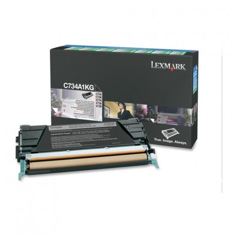 C734A1KG Toner RETURN nero per Lexmark C 734 (8.000pg) 1pz