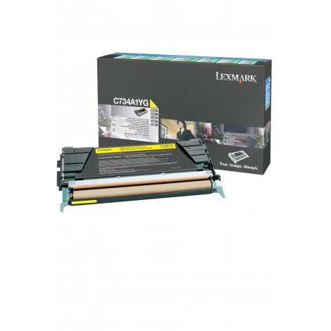 C734A1YG Toner RETURN giallo per Lexmark C 734 (6.000pg) 1pz