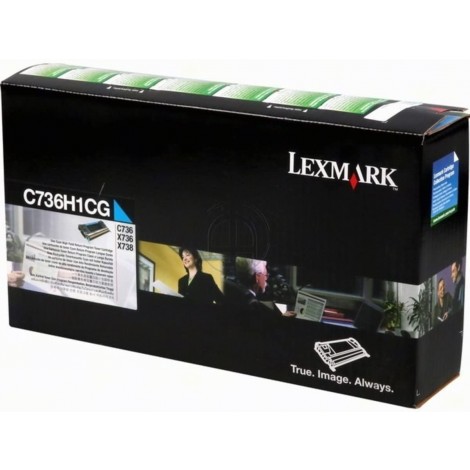 C736H1CG Toner RETURN ciano per Lexmark C 736 (10.000pg) 1pz