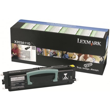 X203A11G Toner RETURN nero per Lexmark X 203 (2.500pg) 1pz