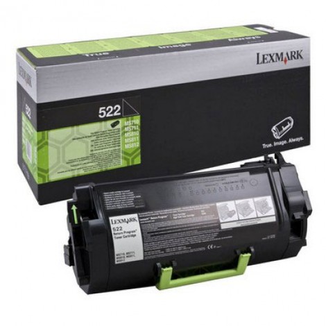 52D2000 Toner RETURN nero per Lexmark MS 810DE (6.000pg) 1pz