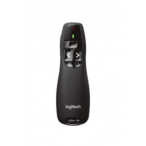 Logitech Telecomando laser per presentazioni R400, puntatore laser rosso, ricevitore wireless. Funziona fino ad una distanza di 10m. 2 Batterie di tipo AAA incluse - 1pz - 910-001356