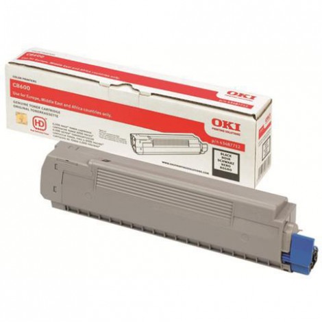 43487712 Toner nero per Oki C 8600 (6.000pg) 1pz