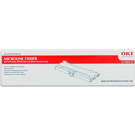 43821103 Nastro nylon nero per Oki ML 5100FB (2.000.000 caratteri) 1pz