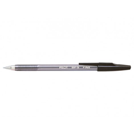 Pilot BP-S - Penna a sfera dotata di riserva d`inchiostro ad olio visibile, ricaricabile, punta 0,7mm, colore nero - Prezzo singolo, ord. minimo 12pz - 001606