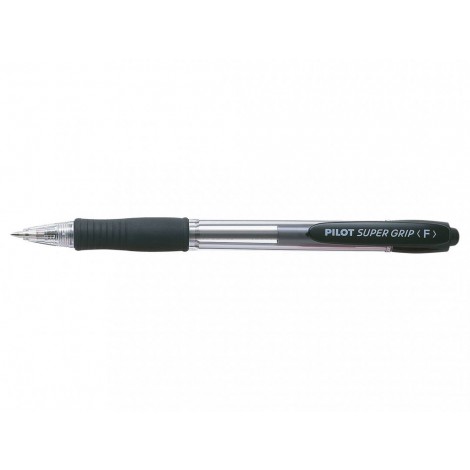 Pilot Supergrip - Penna a sfera ricaricabile con livello d`inchiostro visibile, punta 0,7mm, colore nero - Prezzo singolo, ord. minimo 12pz - 001531