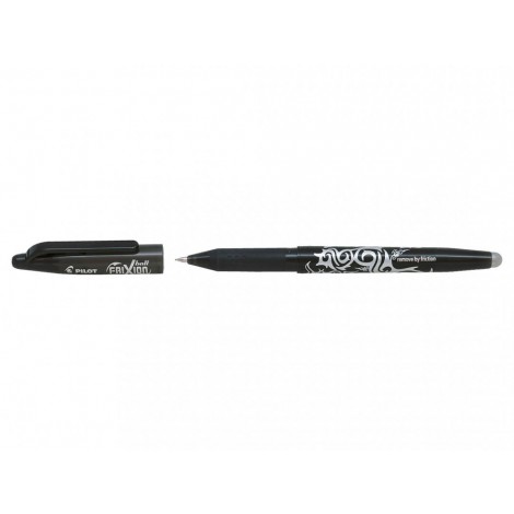 Pilot Frixion Ball – Penna a sfera ricaricabile con inchiostro termo sensibile e gomma integrata, punta 0,7mm, colore nero – Prezzo singolo, ord. minimo 12pz – 006660