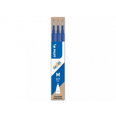 Pilot Refill per penna a sfera Frixion Ball, punta 0,7mm, colore blu - 3pz - 006657
