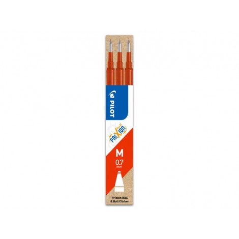 Pilot Refill per penna a sfera Frixion Ball, punta 0,7mm, colore rosso – 3pz – 006658