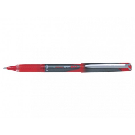 Pilot V Ball Grip - Penna roller ad inchiostro liquido, punta 1mm, impugnatura in gomma, colore rosso - Prezzo singolo, ord. minimo 12pz - 011282