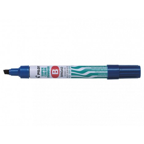 Pilot SCA-B - Marcatore permanente con inchiostro a base d`alcool, fusto in metallo e punta da 5mm in fibra di acrilico, colore blu  - 002420