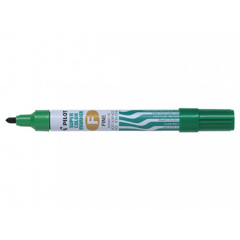 Pilot SCA-F - Marcatore permanente con inchiostro a base d`alcool, fusto in metallo e punta da 4mm in fibra di acrilico, tratto 1mm, colore verde  - 002414