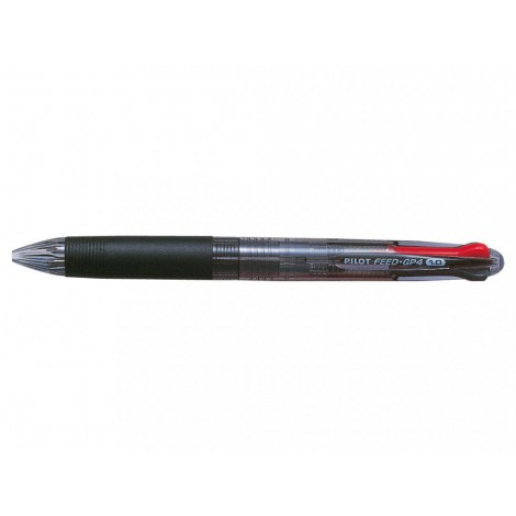 Pilot Feed GP4 Begreen - Penna a sfera ricaricabile con grip ergonomico, inchiostro a base d`olio, punta 1mm, 4 colori - Prezzo singolo, ord. minimo 10pz - 040020