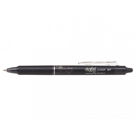 Pilot Frixion Clicker - Penna a sfera ricaricabile con inchiostro termo sensibile e gomma integrata, punta 0,7mm, colore nero - Prezzo singolo, ord. minimo 12pz - 006790