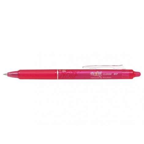 Pilot Frixion Clicker – Penna a sfera ricaricabile con inchiostro termo sensibile e gomma integrata, punta 0,7mm, colore rosa – Prezzo singolo, ord. minimo 12pz – 006796