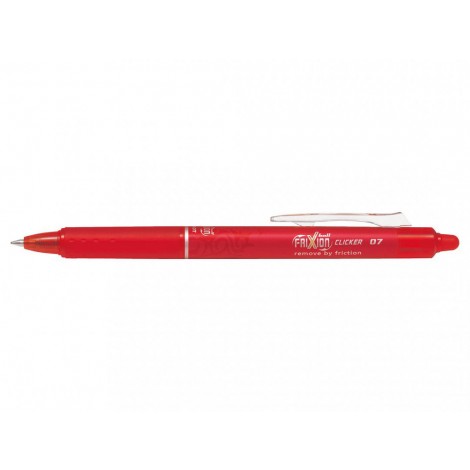 Pilot Frixion Clicker – Penna a sfera ricaricabile con inchiostro termo sensibile e gomma integrata, punta 0,7mm, colore rosso – Prezzo singolo, ord. minimo 12pz – 006792