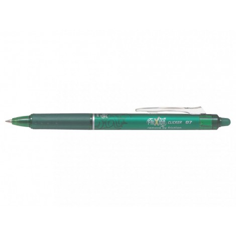 Pilot Frixion Clicker – Penna a sfera ricaricabile con inchiostro termo sensibile e gomma integrata, punta 0,7mm, colore verde – Prezzo singolo, ord. minimo 12pz –  006793