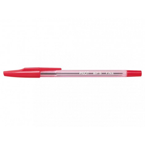 Pilot BP-S - Penna a sfera dotata di riserva d`inchiostro ad olio visibile, ricaricabile, punta 0,7mm, colore rosso - Prezzo singolo, ord. minimo 12pz - 001608