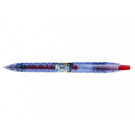 Pilot B2P - Penna roller ricaricabile con livello d`inchiostro visibile, punta 0,7mm, colore rosso - Prezzo singolo, ord. minimo 10pz - 040182