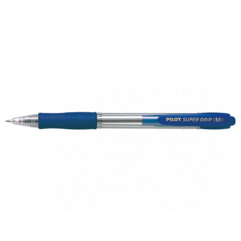 Pilot Supergrip - Penna a sfera ricaricabile con livello d`inchiostro visibile, punta 1mm, colore blu - Prezzo singolo, ord. minimo 12pz - 001441