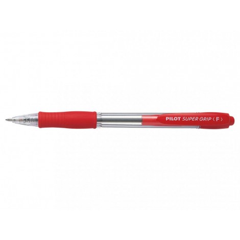Pilot Supergrip – Penna a sfera ricaricabile con livello d`inchiostro visibile, punta 0,7mm, colore rosso - Prezzo singolo, ord. minimo 12pz - 001533