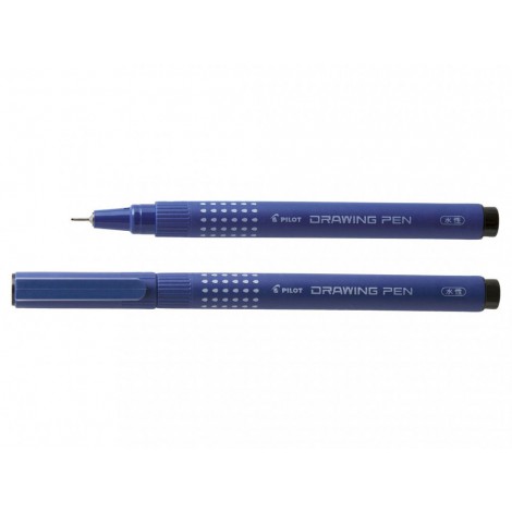 Pilot Drawing Pen - Pennarello con punta in fibra, inchiostro pigmentato con flusso multiplo, punta 0.6mm, colore nero - Prezzo singolo, ord. minimo 12pz - 008472