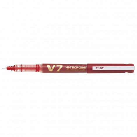 Pilot Hi-Tecpoint V7 Begreen – Penna punta ad ago con inchiostro liquido, punta 0,7mm, colore rosso – Prezzo singolo, ord. minimo 12pz – 040347